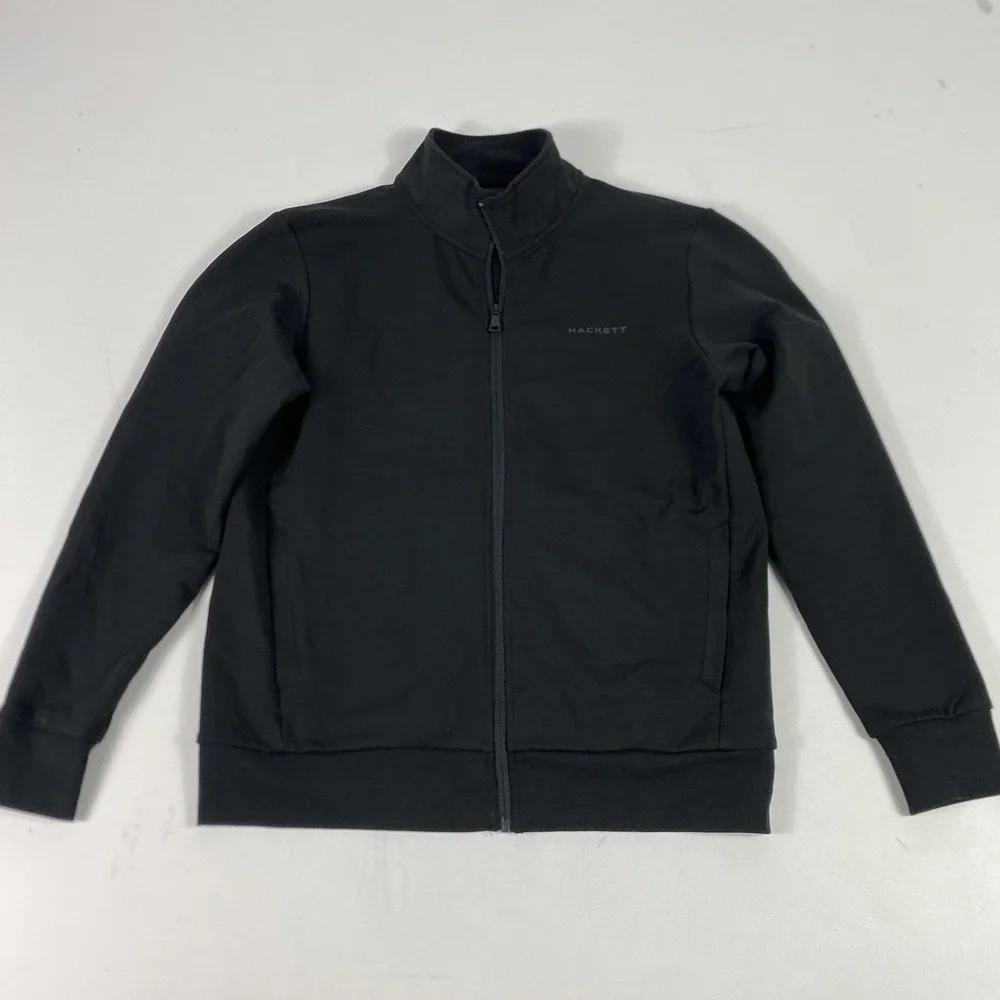 Hackett Sport Jacket Mens Medium Black Essential FZ Full Zip Cotton Track Top